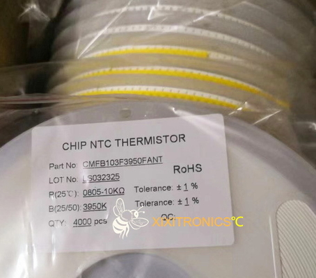 Thermistances de SMD 0805 Chip Style NTC 10K 3950K pour l'imprimante de l'affichage à cristaux liquides TCXO