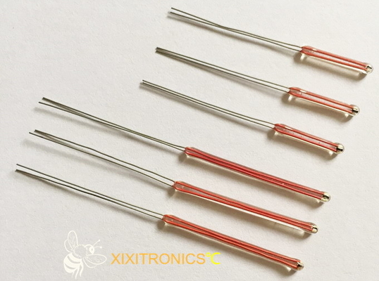 Thermistance en verre du ntc 3950 de série de la thermistance MF60 en verre NTC de la sonde 1KΩ-2.3 MΩ
